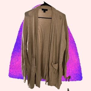 Atmosphere Tan Open Cardigan